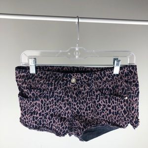 New rampage leopard denim shorts